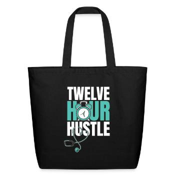 Nurse Nursing Stethoscope - Eco-Friendly Cotton Tote - black - Front