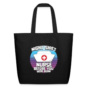 Nurse Nursing - Eco-Friendly Cotton Tote - black - Front