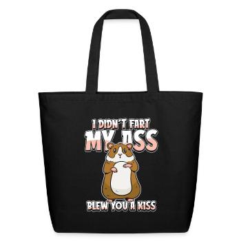 Guinea Pig Cavy Humor - Eco-Friendly Cotton Tote - black - Front