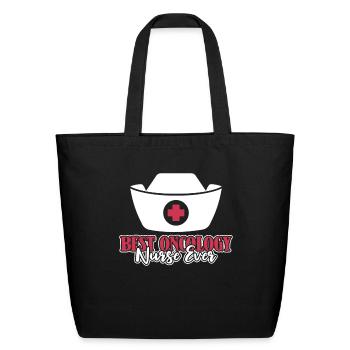 Nurse Nursing Oncology Nurse - Eco-Friendly Cotton Tote - black - Front