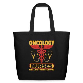 Nurse Nursing Stethoscope Oncology Nurse - Eco-Friendly Cotton Tote - black - Front