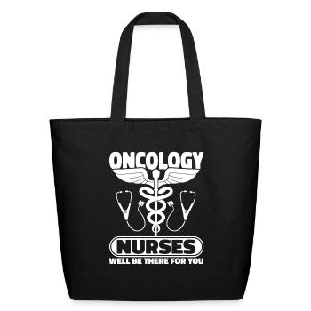 Nurse Nursing Oncology Nurse - Eco-Friendly Cotton Tote - black - Front