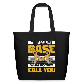 Cheerleading Cheerleader Base - Eco-Friendly Cotton Tote - black - Front