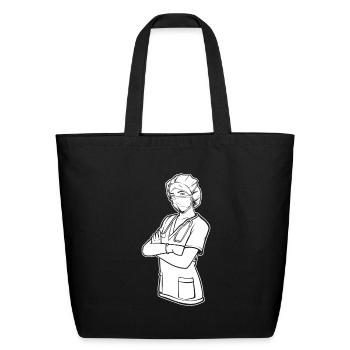 Nurse Nursing - Eco-Friendly Cotton Tote - black - Front
