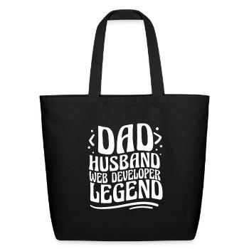 Web Developer - Eco-Friendly Cotton Tote - black - Front
