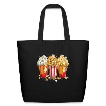 Popcorn - Eco-Friendly Cotton Tote - black - Front