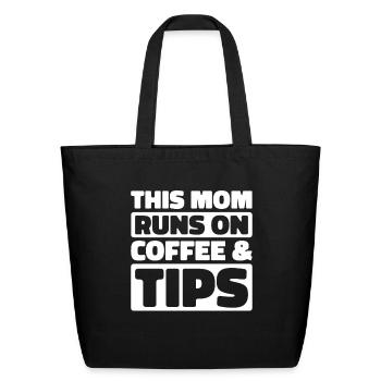 Waiter Waitress Coffee Mother Mom - Eco-Friendly Cotton Tote - black - Front