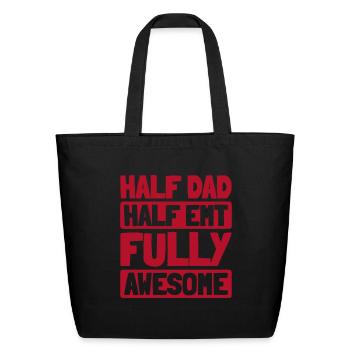 Emt Paramedic Father Dad - Eco-Friendly Cotton Tote - black - Front
