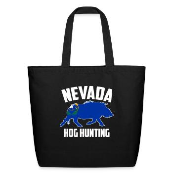 Nevada Hog Hunting Pig Wild Boars Boar Hog Hunter - Eco-Friendly Cotton Tote - black - Front