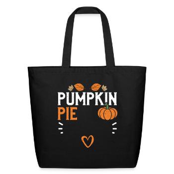 Pumpkin Pie - Pumpkin - Eco-Friendly Cotton Tote - black - Front