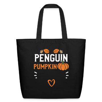 Penguin Pumpkin - Pumpkin - Eco-Friendly Cotton Tote - black - Front