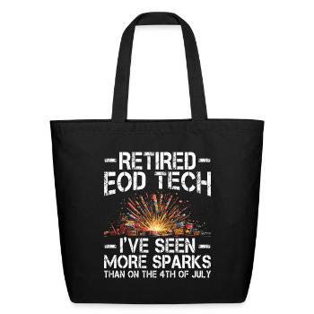 Bomb Squad Technician Funny Fireworks - Eco-Friendly Cotton Tote - black - Front