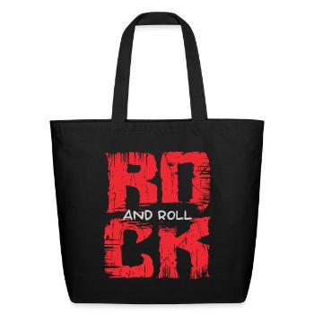 rock and roll star celebrity skull roses superstar - Eco-Friendly Cotton Tote - black - Front