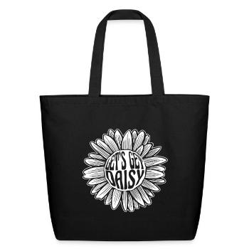 Daisy Garden Gardening Gardener - Eco-Friendly Cotton Tote - black - Front