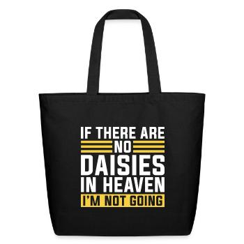 Daisy Garden Gardening Gardener - Eco-Friendly Cotton Tote - black - Front