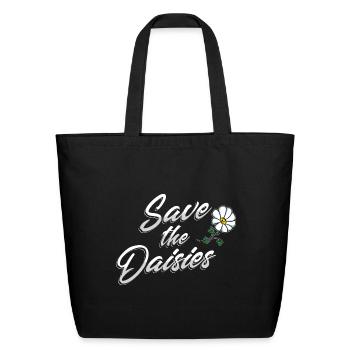 Daisy Garden Gardening Gardener - Eco-Friendly Cotton Tote - black - Front