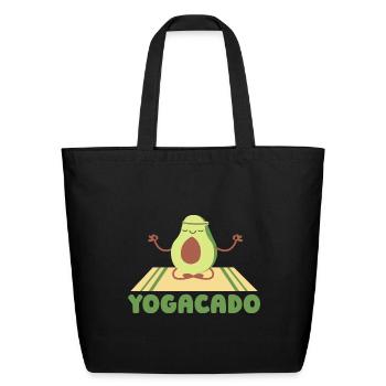 Yoga Instructor Yogi Zen Meditation - Eco-Friendly Cotton Tote - black - Front