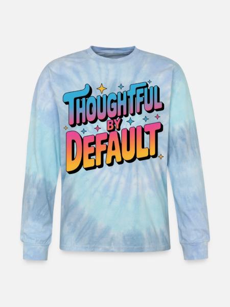 Thoughtful by Default - Tie Dye Long Sleeve T-shirt - blue lagoon