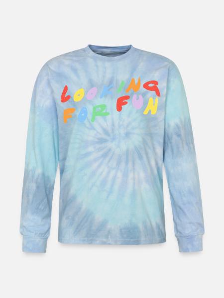 Looking for Fun - Tie Dye Long Sleeve T-shirt - blue lagoon