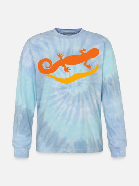 salamander - Tie Dye Long Sleeve T-shirt - blue lagoon
