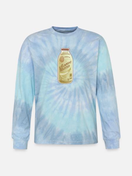 Backrooms Almond Water Original Label - Tie Dye Long Sleeve T-shirt - blue lagoon