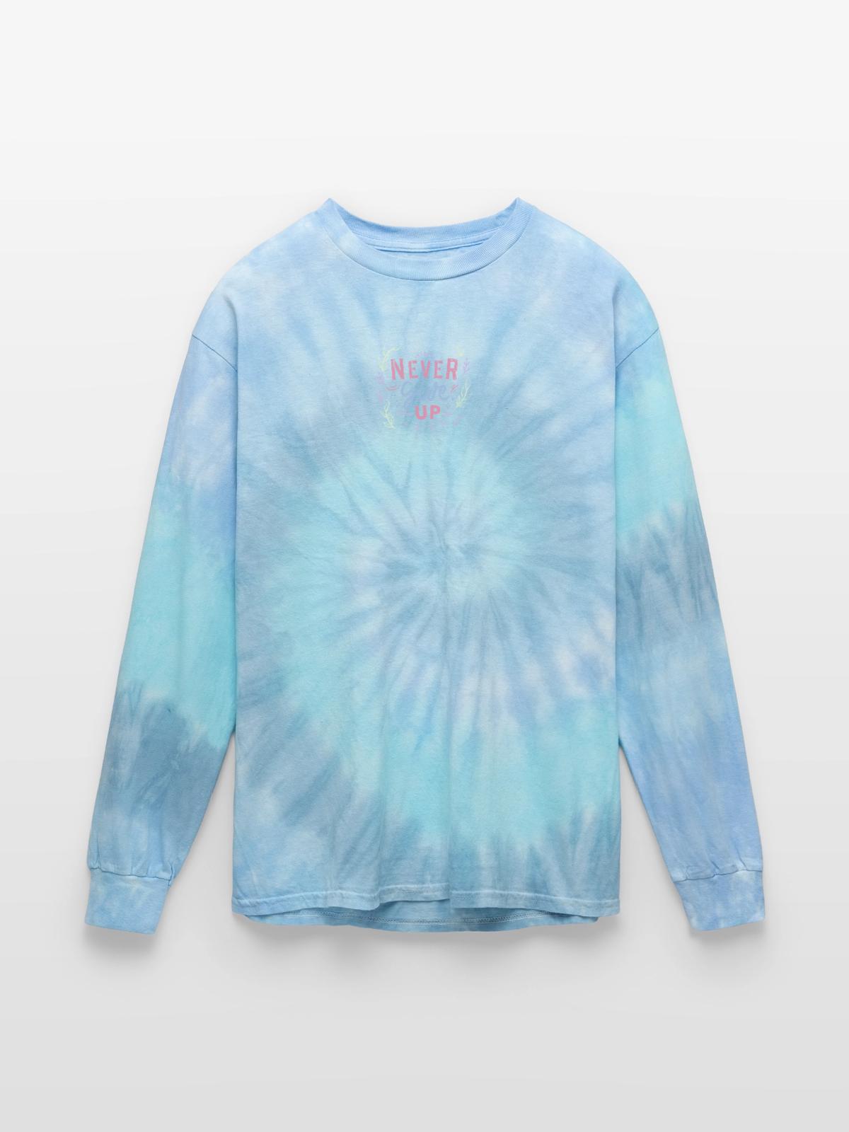 . - Tie Dye Long Sleeve T-shirt - blue lagoon - Front