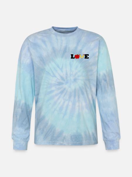 LOVE - School - Tie Dye Long Sleeve T-shirt - blue lagoon