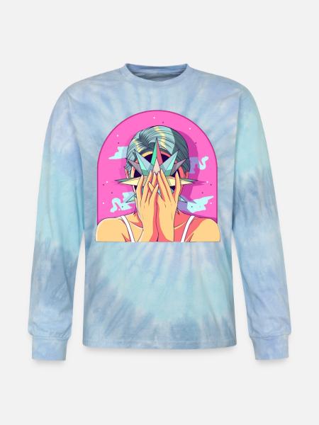 Translate - Tie Dye Long Sleeve T-shirt - blue lagoon