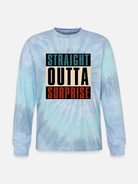 Straight Outta Surprise Arizona AZ - Tie Dye Long Sleeve T-shirt - blue lagoon