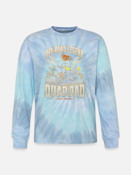 ATV Quad ATVs Quad Dad - Tie Dye Long Sleeve T-shirt - blue lagoon