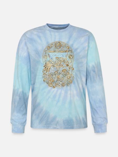 Coin collector Numismatist - Tie Dye Long Sleeve T-shirt - blue lagoon