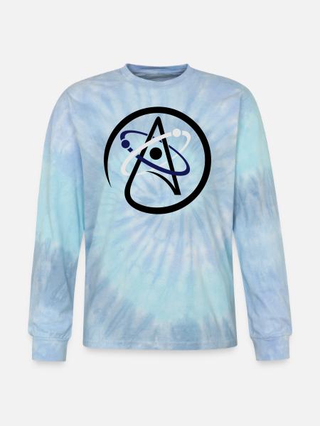 Atheist Logo - Tie Dye Long Sleeve T-shirt - blue lagoon