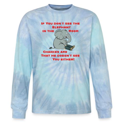 Elephant in the Room Meme - Tie Dye Long Sleeve T-shirt