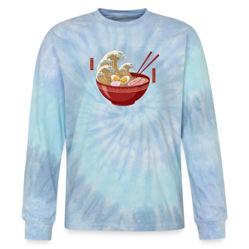 The Great Wave of Ramen - Tie Dye Long Sleeve T-shirt