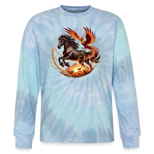 Year of the Horse Phoenix T Shirt, Lunar NY Gift - Tie Dye Long Sleeve T-shirt