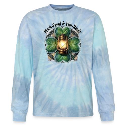 Pinch-Proof Lantern Clover T-Shirt - Tie Dye Long Sleeve T-shirt
