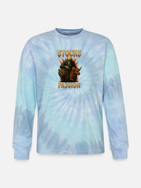 Stocks Passion - Tie Dye Long Sleeve T-shirt - blue lagoon