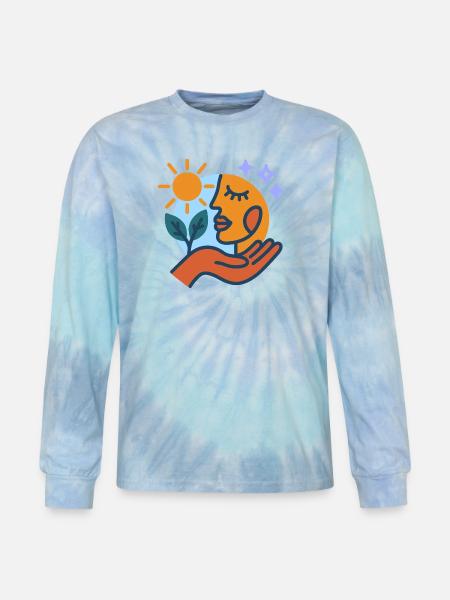 Serenity - Tie Dye Long Sleeve T-shirt - blue lagoon