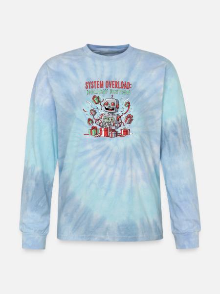 System Overload Holiday - Tie Dye Long Sleeve T-shirt - blue lagoon