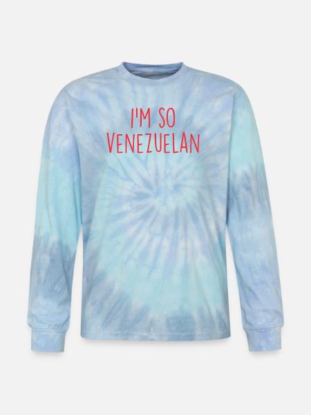 I'm so Venezuelan Venezuela - Tie Dye Long Sleeve T-shirt - blue lagoon
