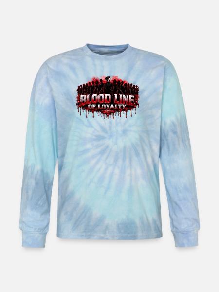 Bloodline of Loyalty - Tie Dye Long Sleeve T-shirt - blue lagoon