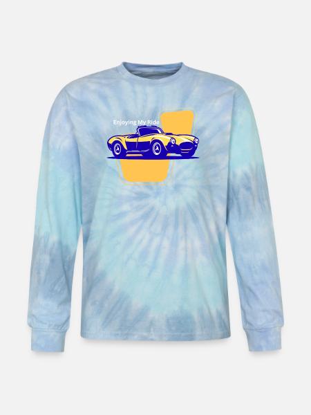 Enjoying_My_Ride - Tie Dye Long Sleeve T-shirt - blue lagoon
