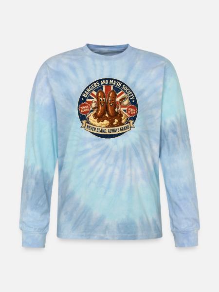 Bangers and Mash Society - Tie Dye Long Sleeve T-shirt - blue lagoon
