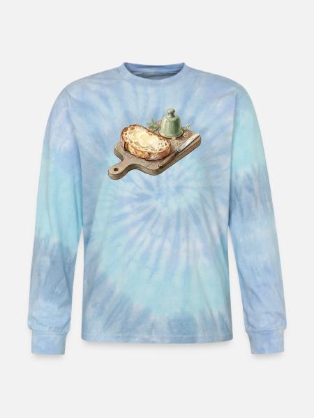 Toast & Tea - Tie Dye Long Sleeve T-shirt - blue lagoon