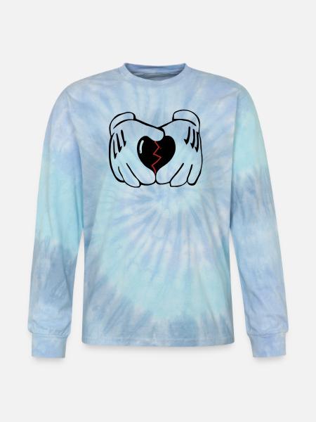 no_glove_love - Tie Dye Long Sleeve T-shirt - blue lagoon