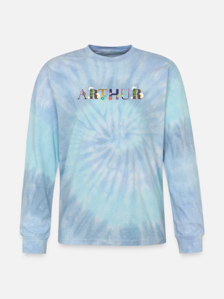 Arthur - Tie Dye Long Sleeve T-shirt - blue lagoon