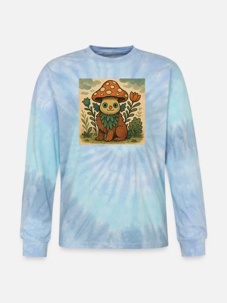 Very unique - Tie Dye Long Sleeve T-shirt - blue lagoon