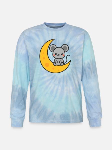 Mouse - Tie Dye Long Sleeve T-shirt - blue lagoon