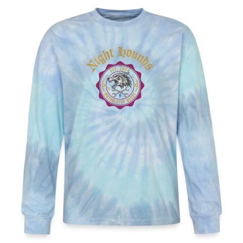 Night Hounds Wolf Patch - Tie Dye Long Sleeve T-shirt