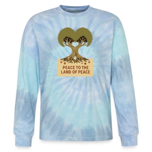 Peace To The Land Of Peace Tree Heart - Tie Dye Long Sleeve T-shirt